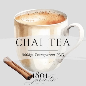 Chai Tee Illustration || Clipart digitaler Download Aquarell Barkarte Hochzeit Cocktail Clipart Herbst Cocktail Bar CocktailGraskarte Hahn AC503