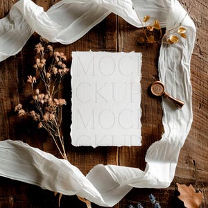 6 Deckled Edge Wedding Stationery 5"x7" Mockup Jpeg || DOWNLOAD DIGITAL convite de placa de casamento mockup moody gallery mockup flat lay