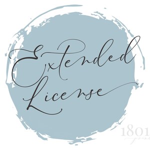 Single Graphic Extended Commercial License from 1801Prints, Entitles you to print 1 graphic up to 5,000 times for commercial use