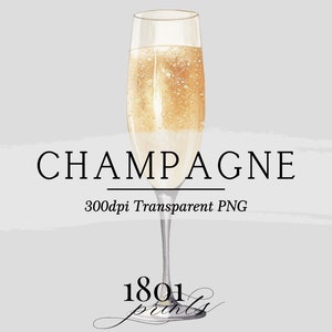 Illustration graphique de cocktail au champagne || clipart téléchargement numérique aquarelle bar menu mariage boissons clipart AC488
