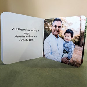 Personalized Board Book - Photo Story for Baby, Mom, Dad and Grandparents - Beautiful Christmas gift for keepsake.