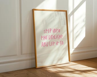 Póster con la letra "Pase a la luz del día y déjelo ir" - Descarga digital - Impresión de Lover Era - Arte mural para amantes de la música