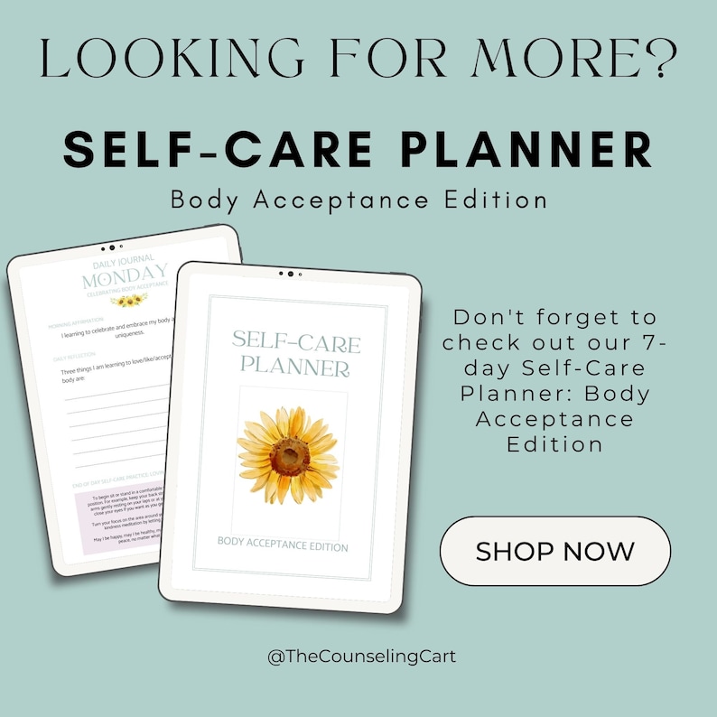 Body Image Workbook: Somatic Therapy & CBT (digital Download) - Etsy