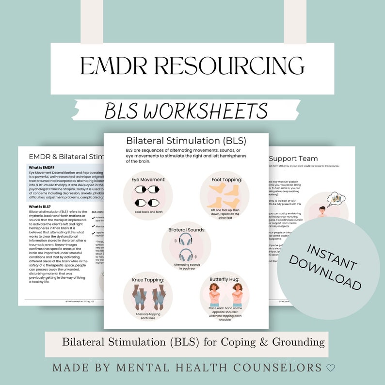 EMDR Resourcing and Bilateral Stimulation EMDR Infographics Resourcing Scripts for Grounding