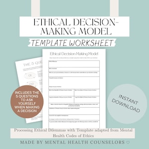 Modelo de toma de decisiones éticas para profesionales de la salud mental / Basado en un código integral de ética y estándares de práctica /