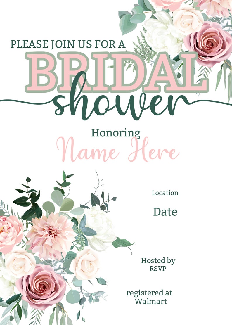 Bridal Shower Invitations Etsy