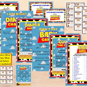 It&#39;s a BOY Story It&#39;s a GIRL Story Toy Story Theme Baby Shower Game and Activity BUNDLE 23 Items included: 4 Games/2 Activities/Other Extras