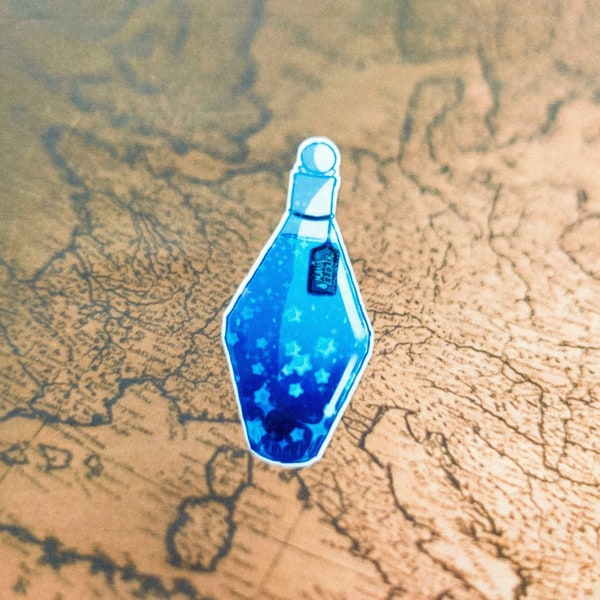RPG themed holographic sticker | Mana Potion