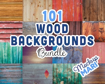 101 Wood Backgrounds Bundle JPG Wood Backdrops Distressed Real Wood Plank Colorful Aged Shabby Chic Wood Panel Block High-Res Quality Bundle