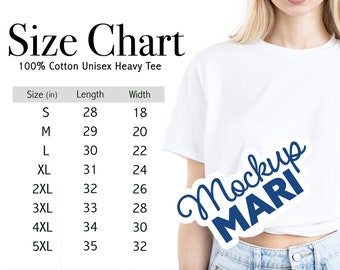 Gildan 5000 Size Table Chart Gildan G500 Shirt Size Guide Gilden 5000 White Mockup Bundle Gildan 5000 T-shirt measurements white background