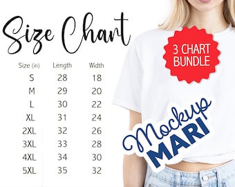 Gildan 5000 Size Chart Gildan G500 Shirt Size Guide Gilden 5000 White Mockup Bundle Gildan 5000 T-shirt white background size table