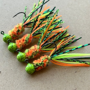 Hand tied crappie jigs