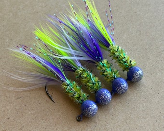 Hand tied crappie jigs