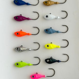 Hand painted ultra minnow jig heads