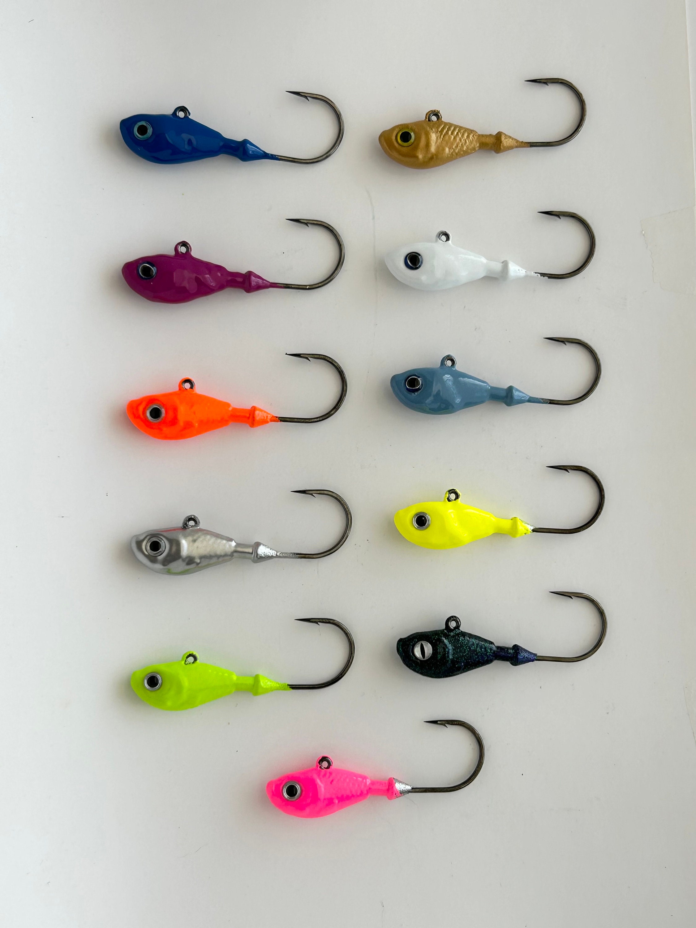 Pack De 5 Gabarits Bucktail 1.5 Oz Blanc - Hameçon Mustad 5/0 Nickel