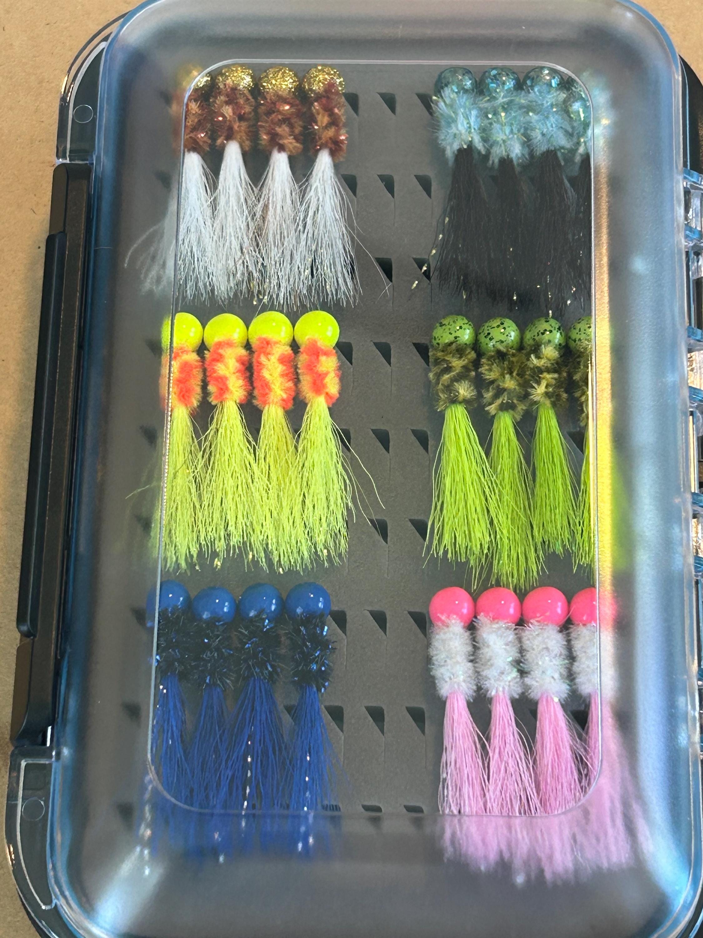 48 Hand Tied Bucktail Crappie Jig Box
