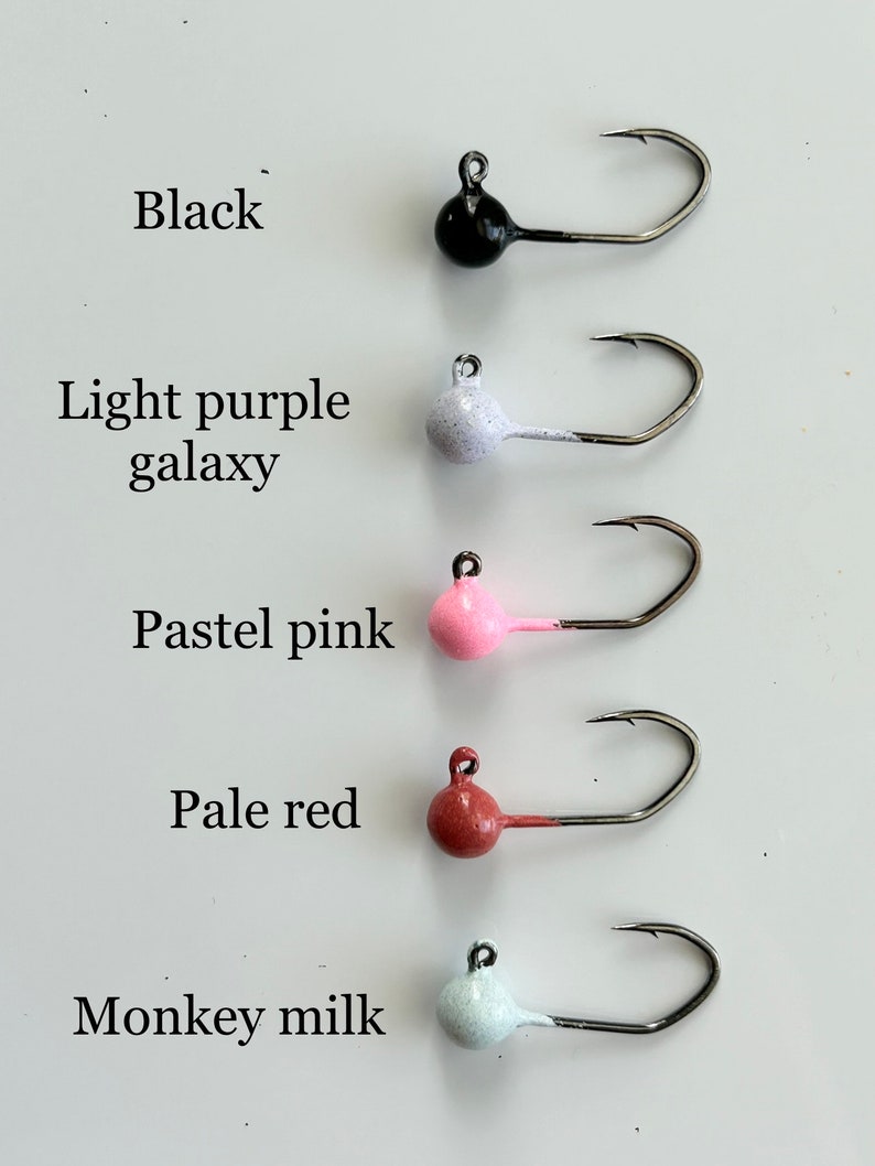 Hand Painted Ball Jig Heads Sickle Hook Etsy