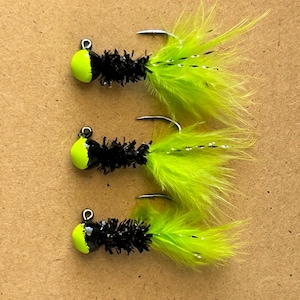 Hand tied crappie jigs
