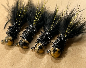 Hand tied crappie jigs