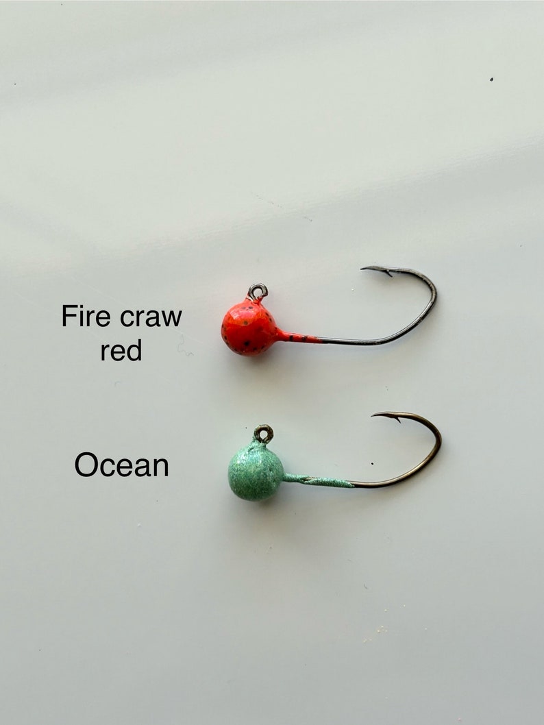 Hand Painted Ball Jig Heads Sickle Hook Etsy