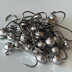 Unpainted ball jig heads MUSTAD sickle hook