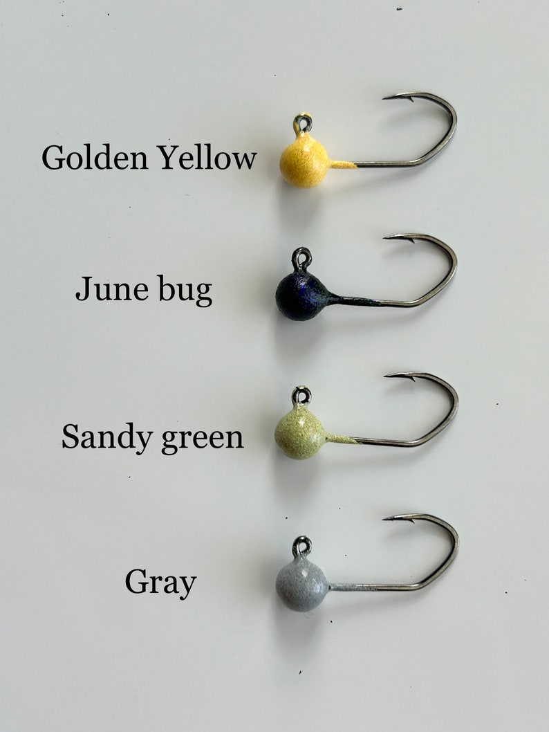 Hand Painted Ball Jig Heads Sickle Hook Etsy