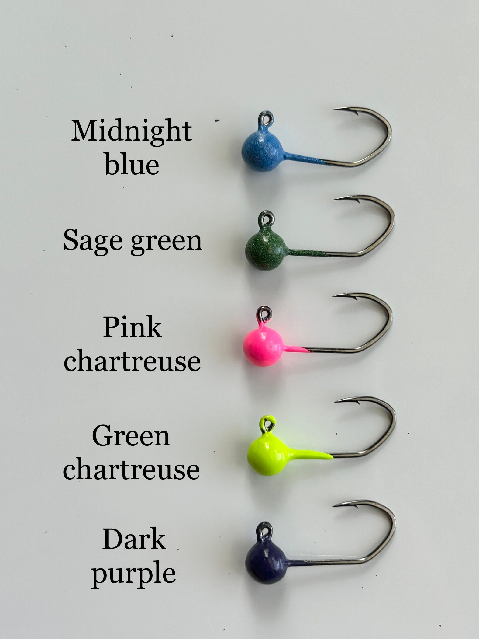 Hand Painted Ball Jig Heads Sickle Hook Etsy