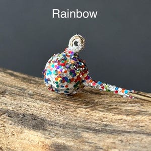 RAINBOW GLITTER hand painted ball jig heads