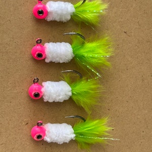Hand tied crappie jigs