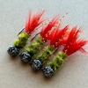 Jig Crappie Fatto A Mano USA – 1/16 Oz Con Coda Hackle | Ami 2,4,6,8 – 4 Pezzi