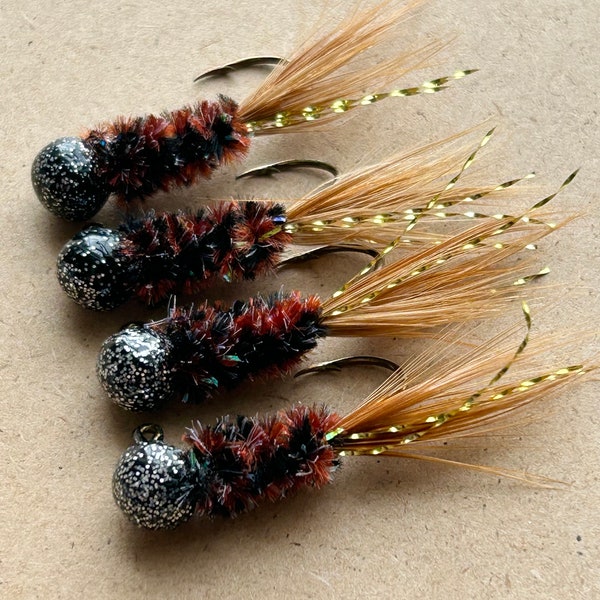 Hand tied crappie jigs