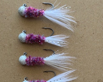Hand tied crappie jigs