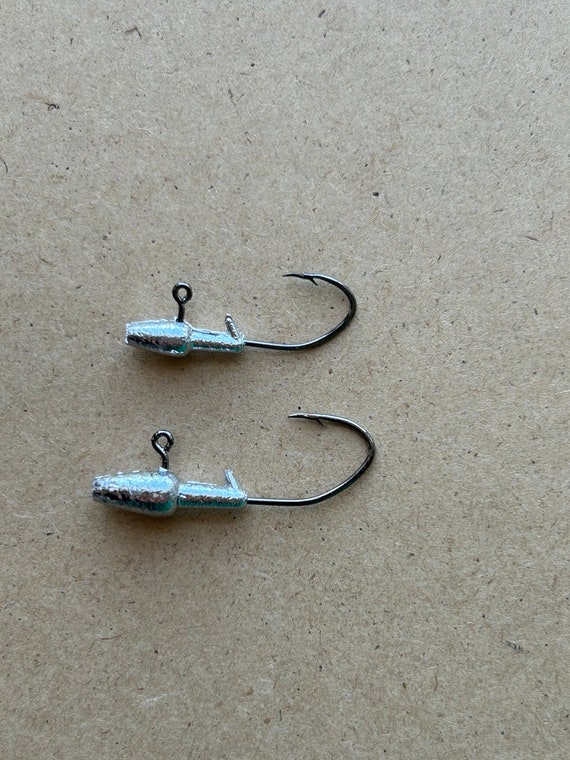 Unpainted Bullet Jig Heads Sickle Hook - Etsy