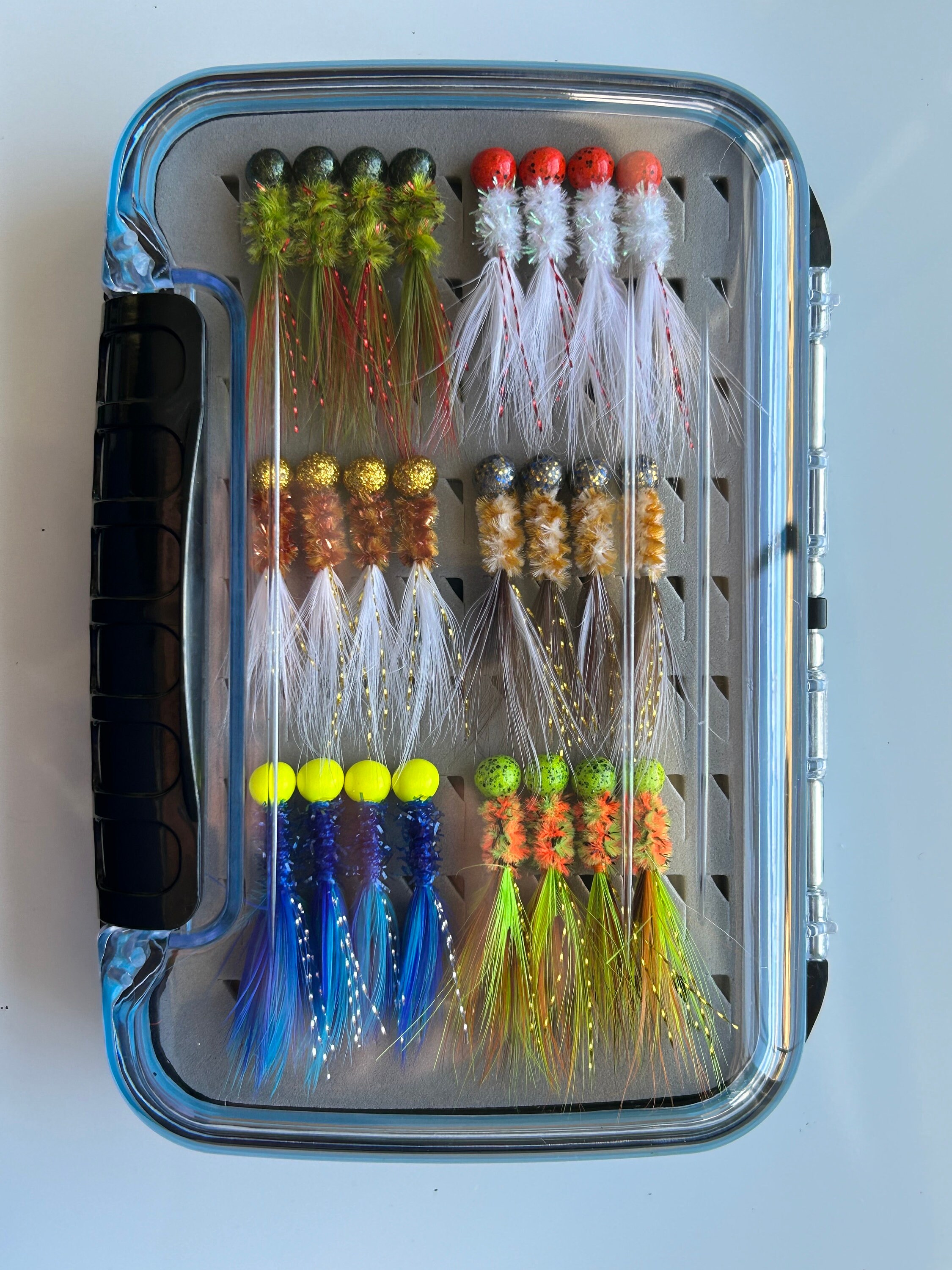 48 Hand Tied Hackle Feather Crappie Jig Box - Etsy