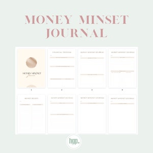 The Money Mindset Journal Printable | Money Journal | Financial Wellbeing Journal | Instant Download PDF | Editable on Canva