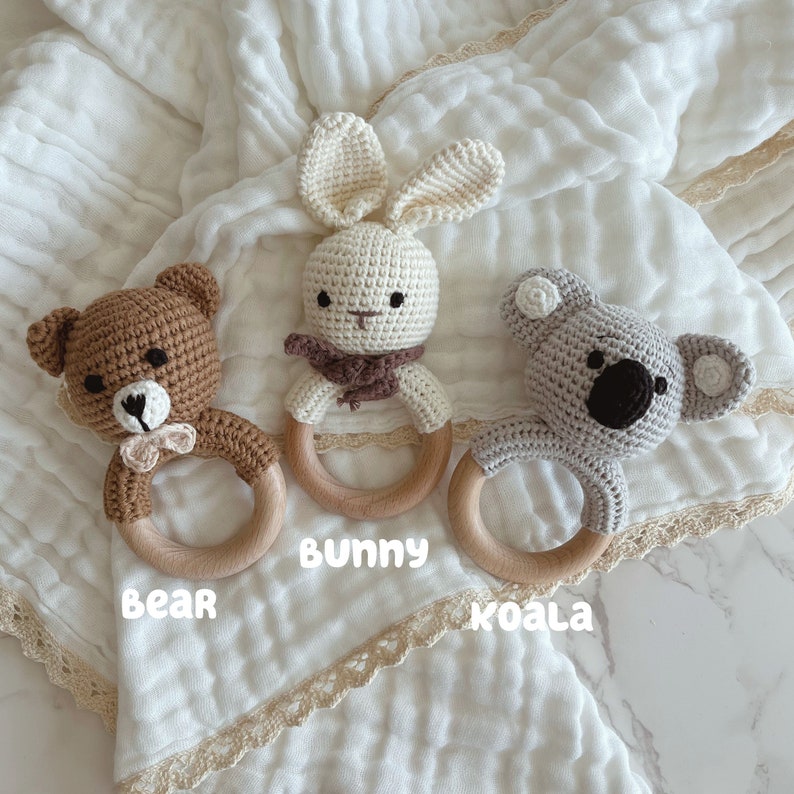 Personalized Baby Shower Rattle Gift Custom Crochet or Etsy