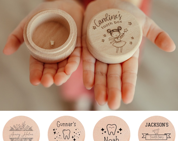 Tooth Fairy Box with Letter / Receipt, Door Hanger, Under Pillow Tooth Jar, Canvas Tooth Kit Bag / Pouch | Custom Baby Lost Tooth Keepsake
