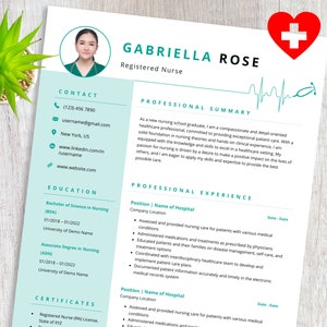 Nursing Resume Template + Cover Letter Template: Ideal for RNs, Nurse Practitioners, LPNs, Nursing Students & Healthcare Professionals
