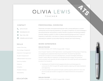 Plantilla de currículum de dos columnas, compatible con ATS, para ventas, administradores y marketing de influencers, plantilla de CV MS Word, compatible con Ats