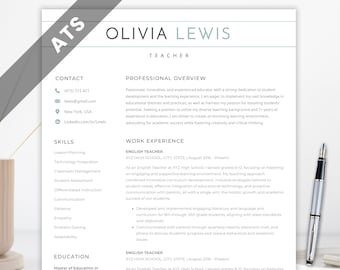 Two Column Resume Template, ATS Friendly, For Sales, Administrators & Influencer Marketing, CV Template MS Word, Ats Compatible