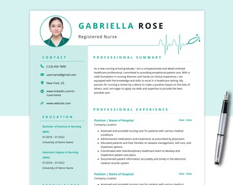 Nursing Resume Template + Cover Letter Template: Ideal for RNs, Nurse Practitioners, LPNs, Nursing Students & Healthcare Professionals