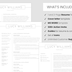 ATS Resume Template Ats Friendly Compatible Minimalist CV Resume Simple Ats Resume for MS Word image 6
