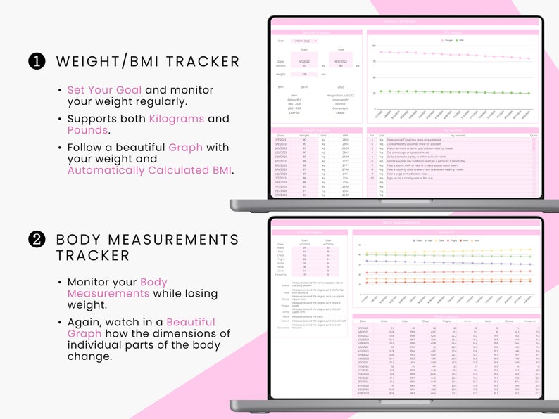 Weight Loss Planner Workout Planner Body Goals Tracker for Google