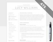 ATS Resume Template | Ats Friendly Compatible Minimalist CV Resume | Simple Ats Resume for MS Word