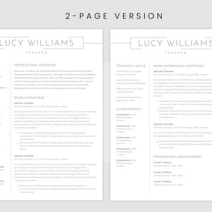 ATS Resume Template Ats Friendly Compatible Minimalist CV Resume Simple Ats Resume for MS Word image 3