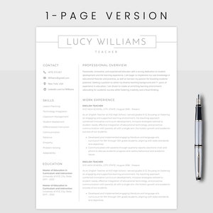 ATS Resume Template Ats Friendly Compatible Minimalist CV Resume Simple Ats Resume for MS Word image 4