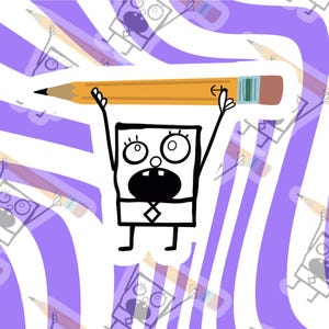 doodlebob vinyl sticker, doodlebob waterproof decal for waterbottle, laptop, tumblr, hydroflask,funny sponge bob sticker