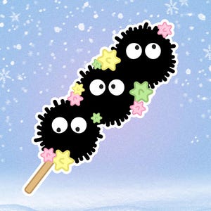 Soot Sprite Sticker Sheet | Ghibli Stickers | Totoro Soot Sprites | Studio Ghibli Vinyl Stickers | Kawaii Anime Stickers