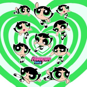 Buttercup Sticker Sheet – 11 Powerpuff Girls Stickers, powerpuff girls sticker, cartoon network stickers, nostalgic 90s stickers