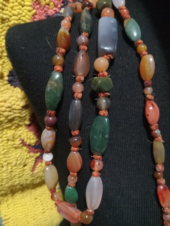 Long Agate Necklace